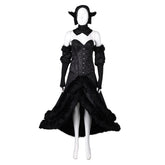 Anime Delicious in Dungeon Marcille Master of the Dungeon Black Dress Outfits Cosplay Costume Halloween Carnival Suit